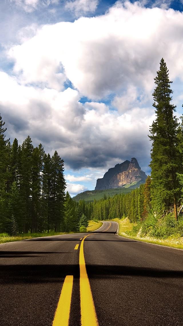 640x1136 Route To Castle Mountain -  iPhone Wallpaper