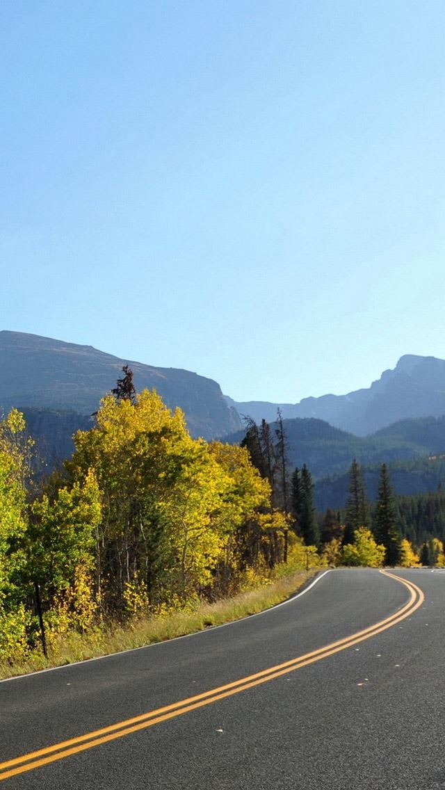 640x1136 winding road autumn - road iPhone Wallpaper