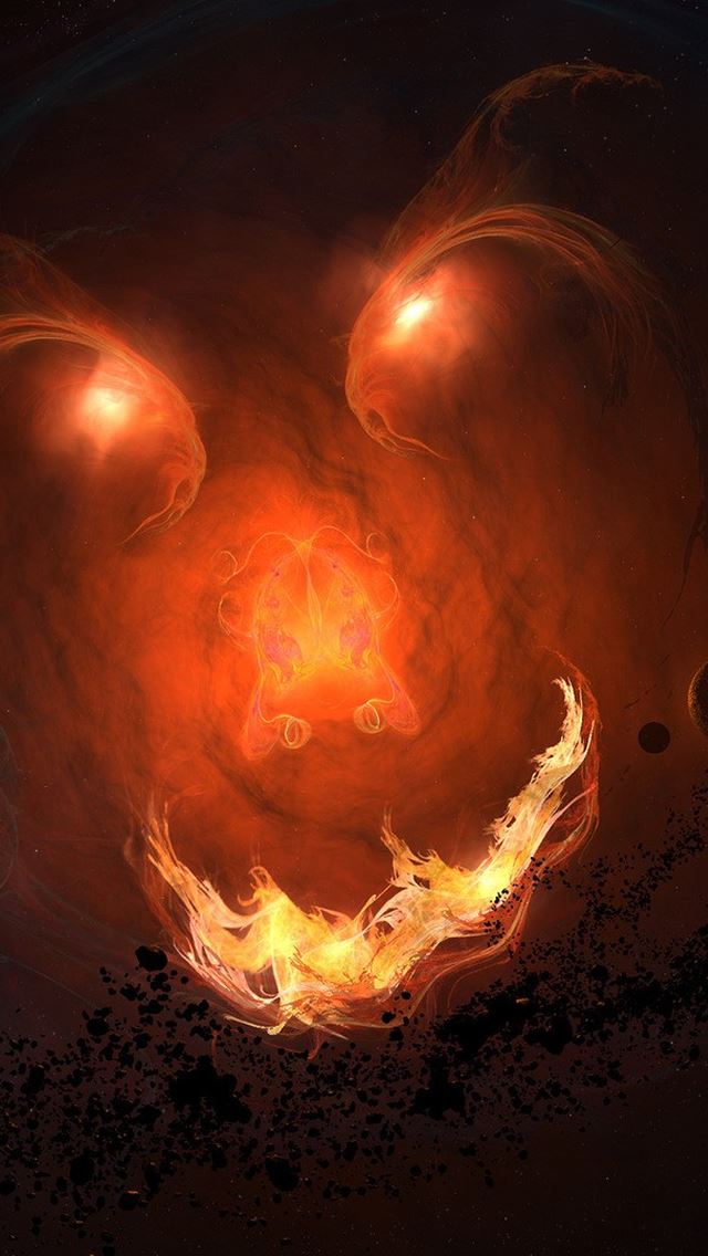 640x1136 Flames Monster - monster iPhone Wallpaper