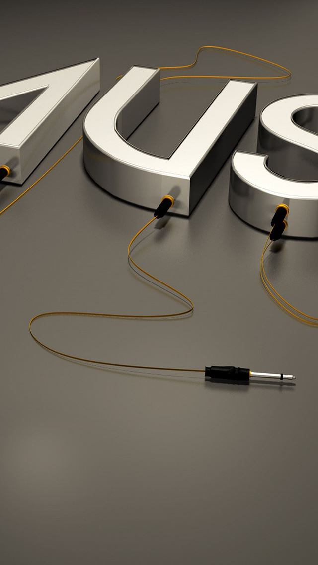 640x1136 3D Music Texts -  iPhone Wallpaper