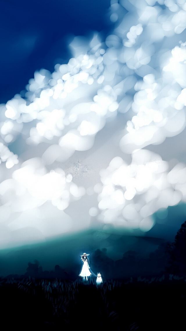 640x1136 Girl in Dark World - world iPhone Wallpaper