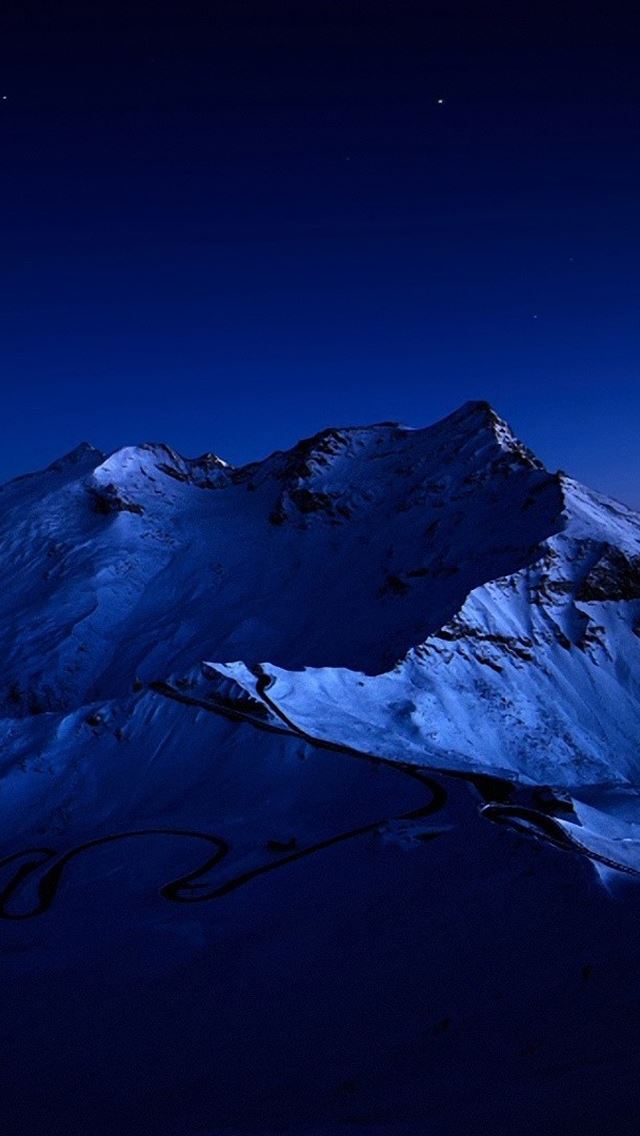 640x1136 Dark Blue Mountains -  iPhone Wallpaper