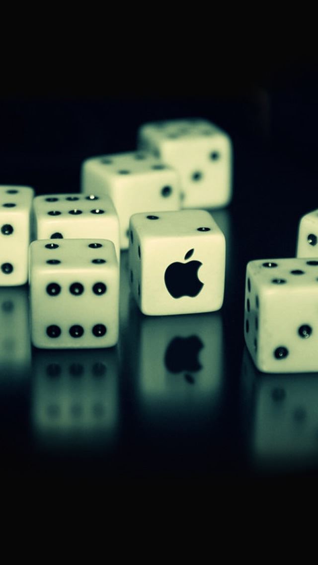 640x1136 Dices And Apple Dices - inverted image iPhone Wallpaper