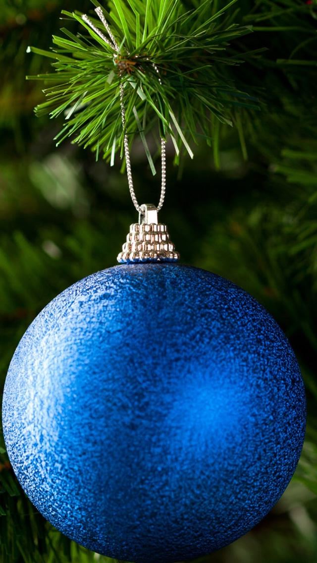 640x1136 Blue Globes - christmas iPhone Wallpaper