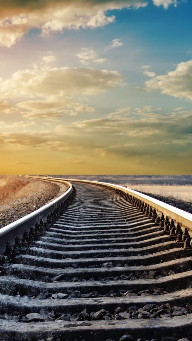 640x1136 Rail Road - road iPhone Wallpaper