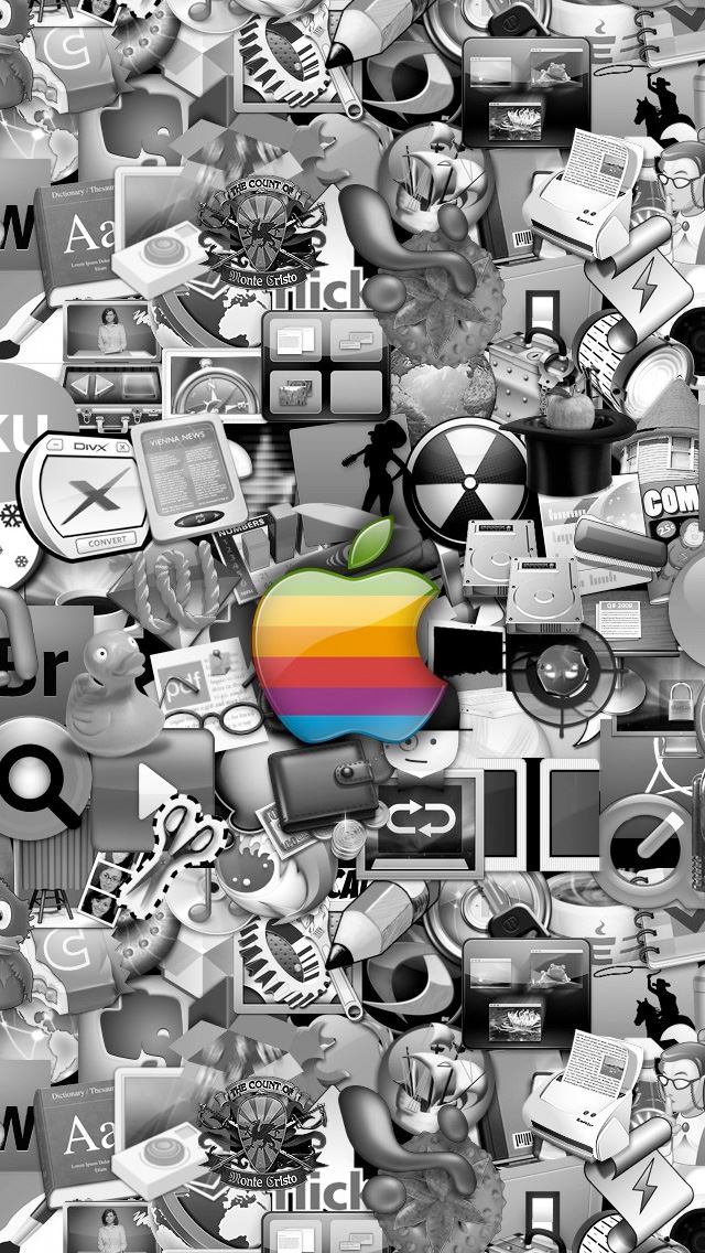 640x1136 Apple Logo1 - glasses iPhone Wallpaper
