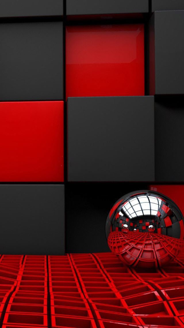 640x1136 Metal spheres cubes -  iPhone Wallpaper