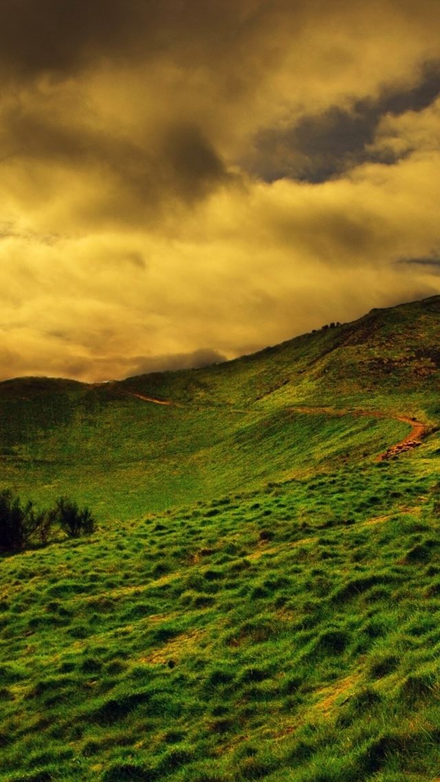 640x1136 Orange Landscape -  iPhone Wallpaper