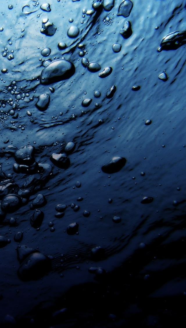 640x1136 Dark Blue Water -  iPhone Wallpaper