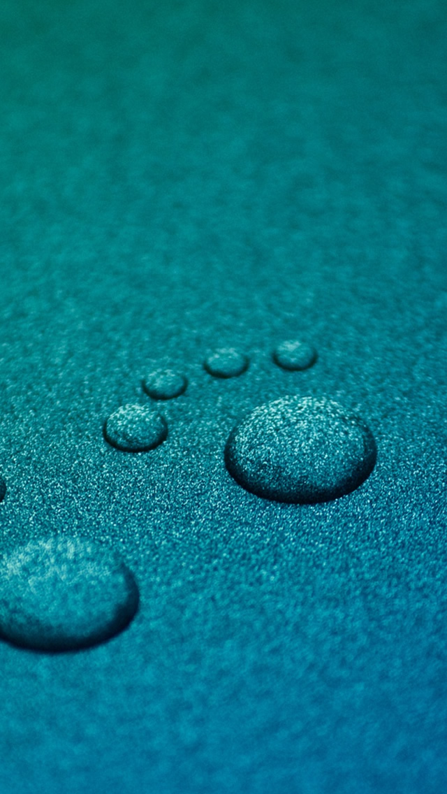 Paw Water Drops iPhone wallpaper 