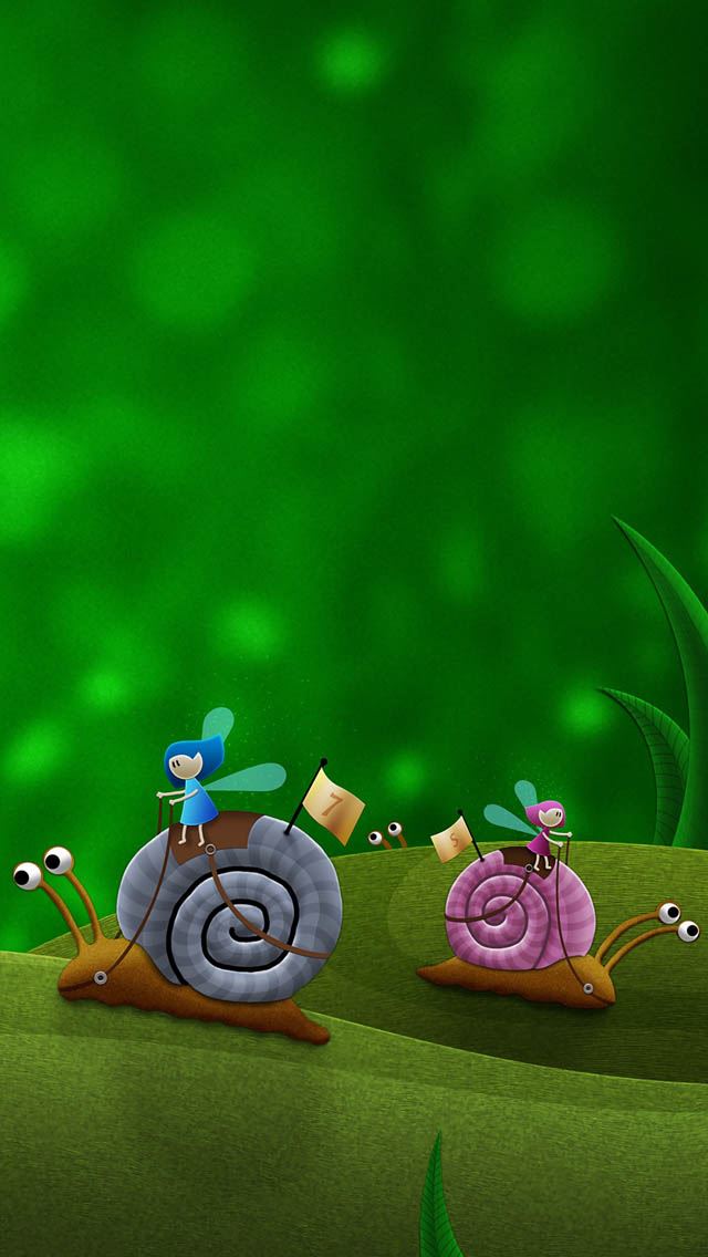 640x1136 Snail Racing - purple iPhone Wallpaper