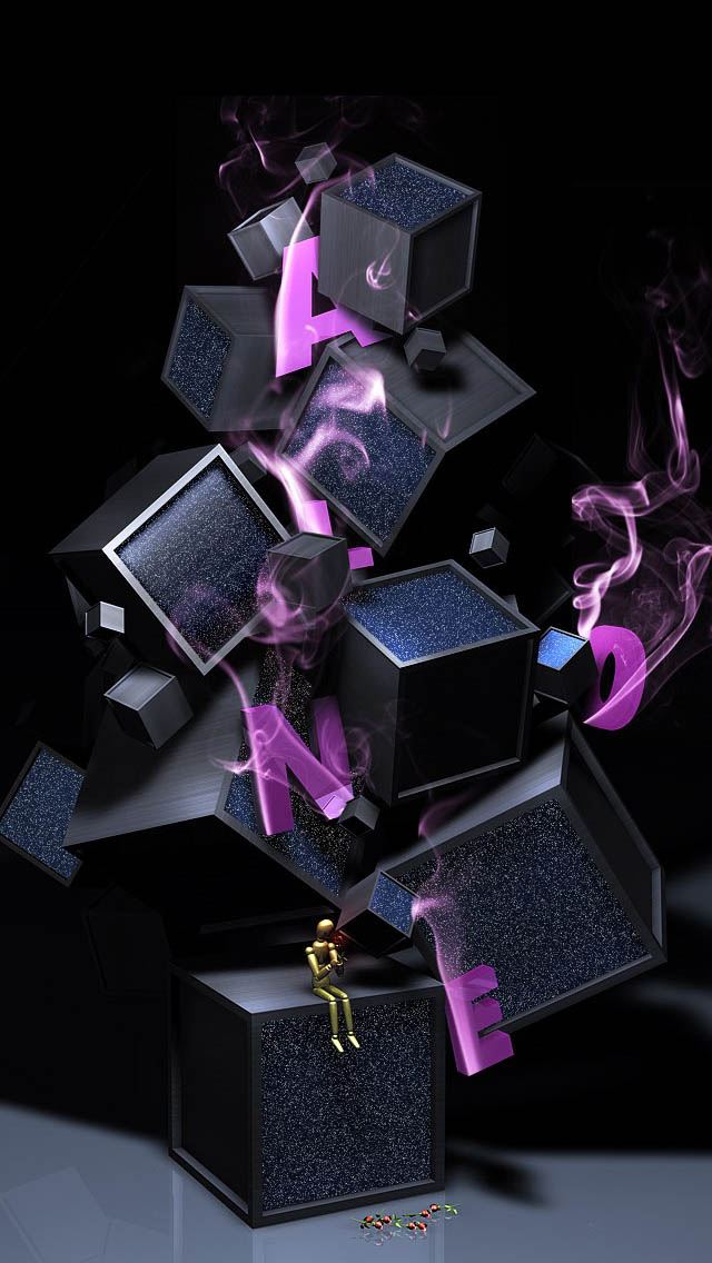 640x1136 Letter Boxes - purple iPhone Wallpaper