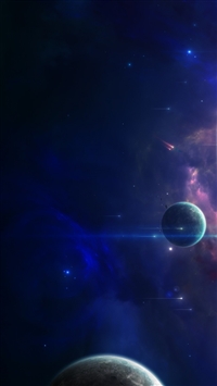 Close Planets Art wallpaper