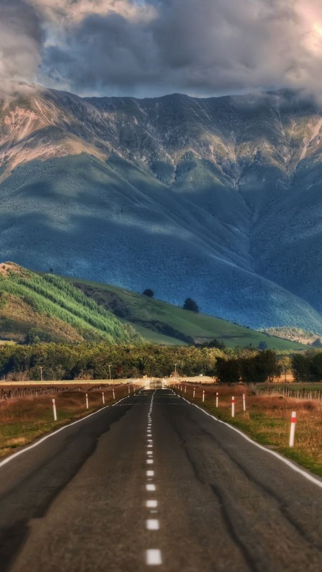 640x1136 Road In New Zealand -  iPhone Wallpaper