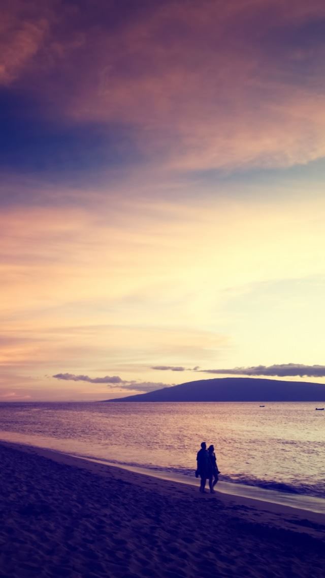640x1136 Beach Promenade - cloud iPhone Wallpaper
