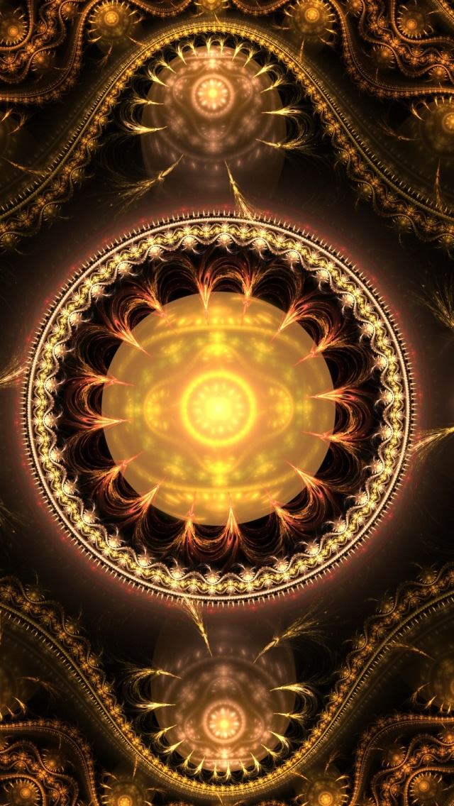 640x1136 Golden Eye - roundness iPhone Wallpaper
