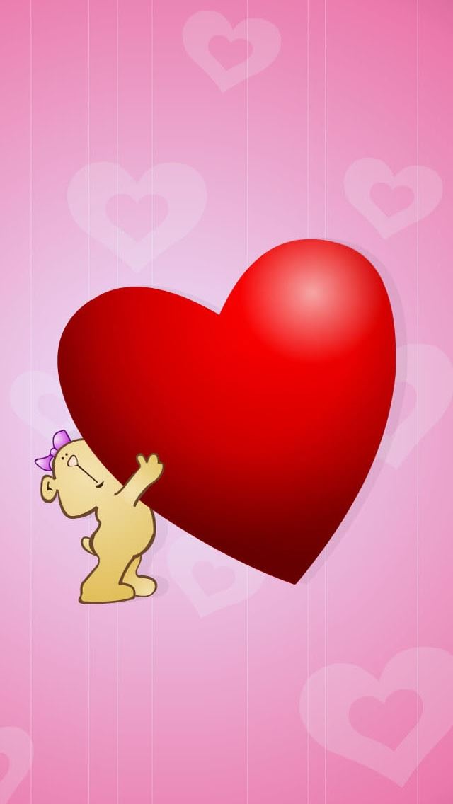 640x1136 Big Red Heart For You - valentine's day iPhone Wallpaper