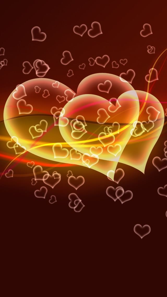 640x1136 Flying Hearts - valentine's day iPhone Wallpaper