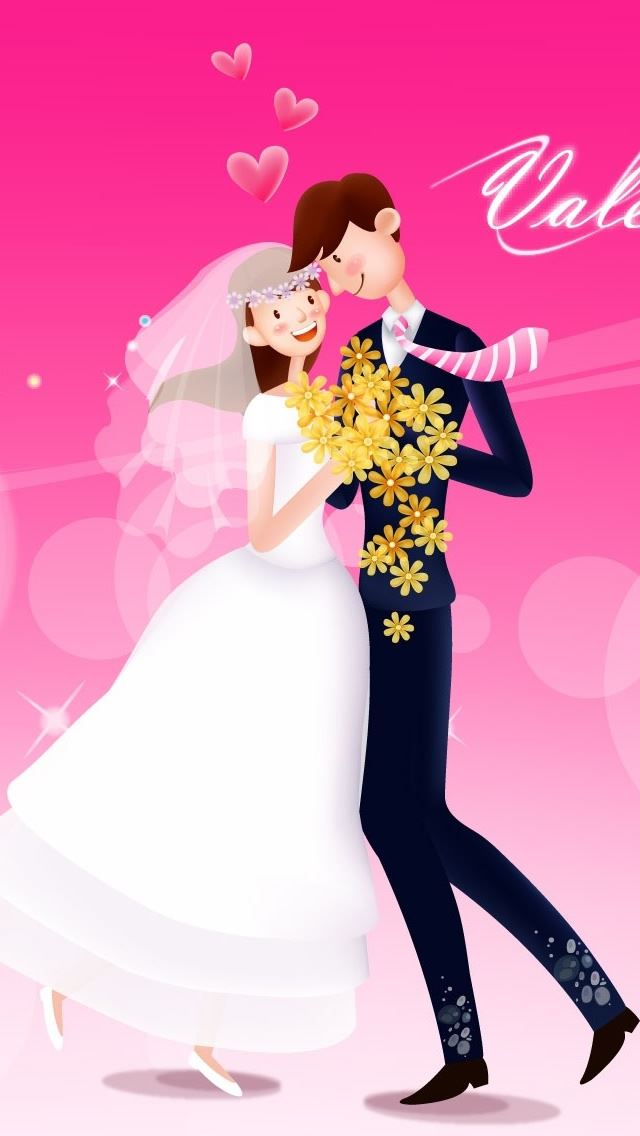 640x1136 Valentine Day Love Dance - heart iPhone Wallpaper