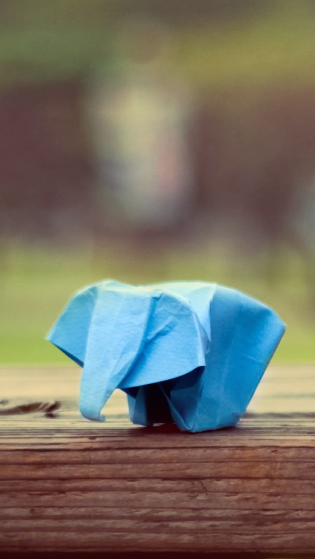 640x1136 Elephant Origami - elephant iPhone Wallpaper