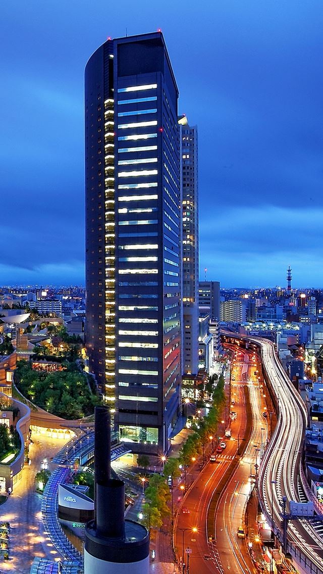 640x1136 China Towers - lights iPhone Wallpaper