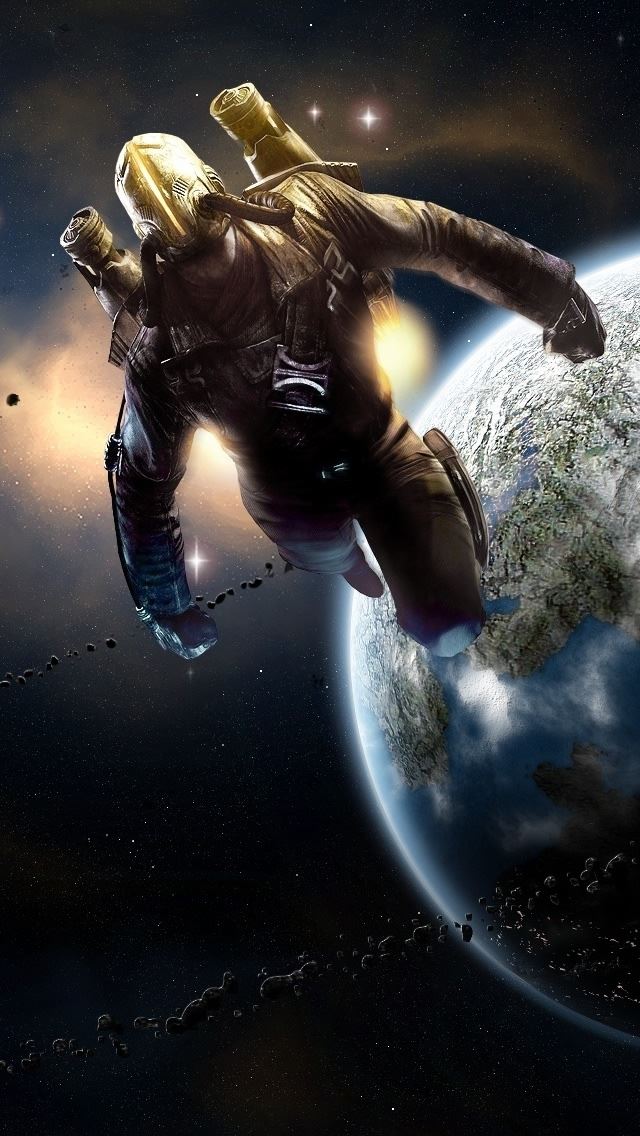 640x1136 Spaceman Art -  iPhone Wallpaper