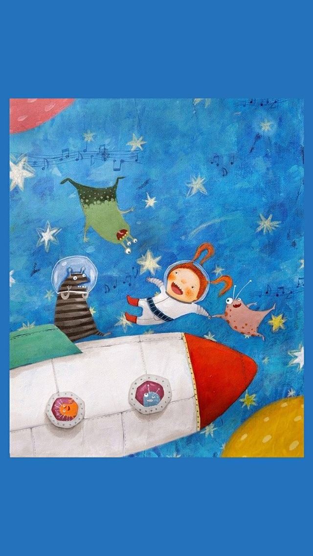 640x1136 Childhood Imagination 3 - outer space iPhone Wallpaper