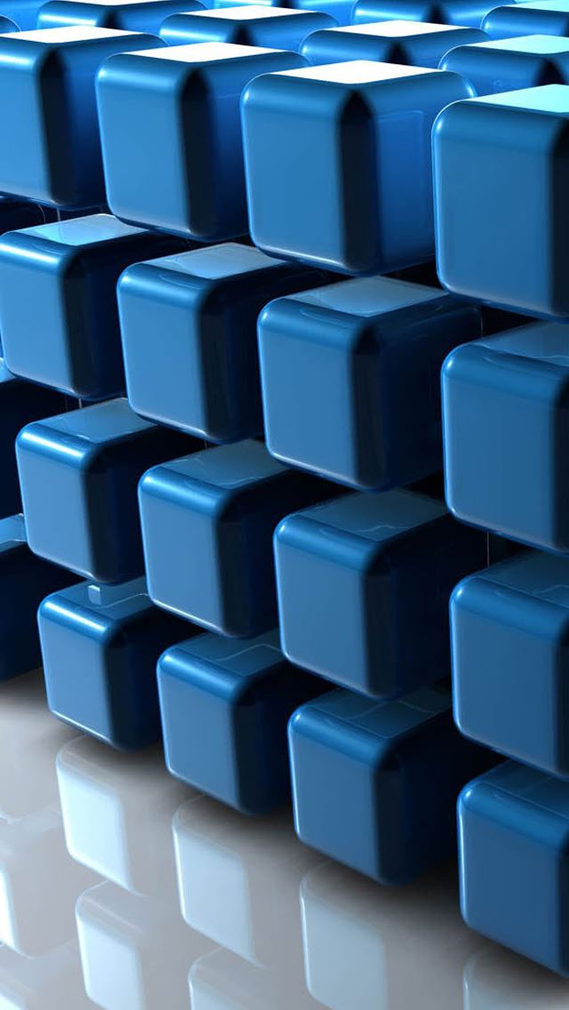 640x1136 Aligned Cubes 3d - 3d iPhone Wallpaper