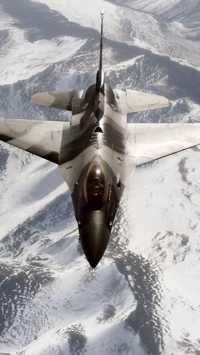 640x1136 General Dynamics F16c Fighting Falcon -  iPhone Wallpaper