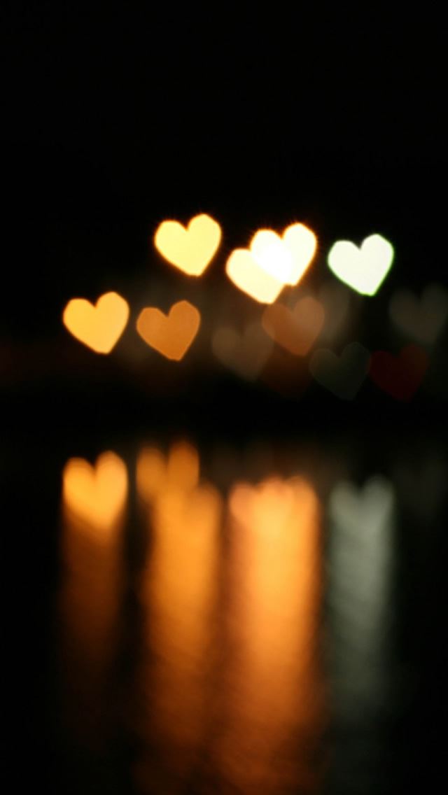 640x1136 Heart Bokeh - valentine's day iPhone Wallpaper