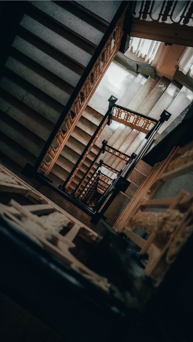 640x1136 Take the stairs - railing iPhone Wallpaper
