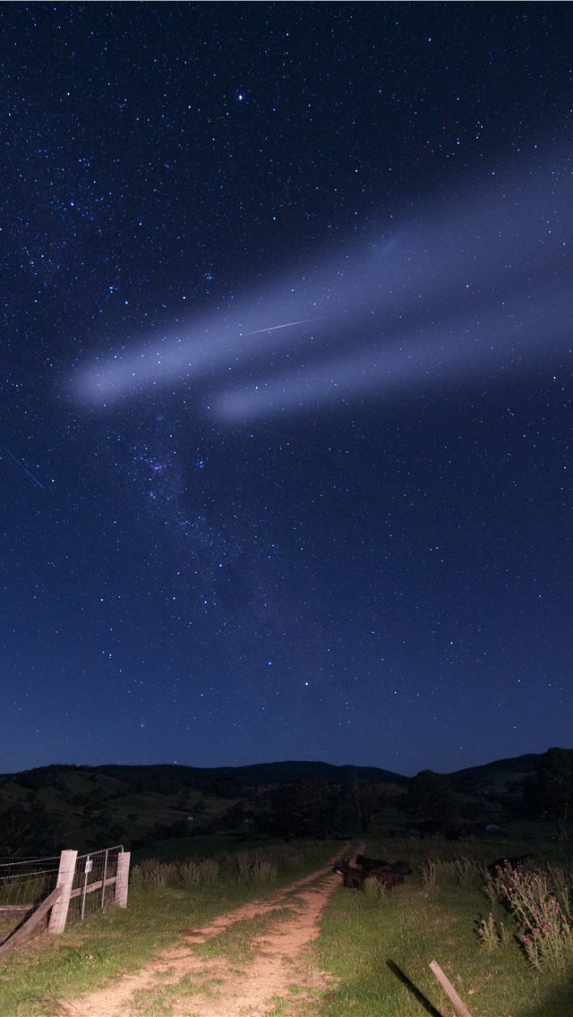 640x1136 Night Sky - fence iPhone Wallpaper