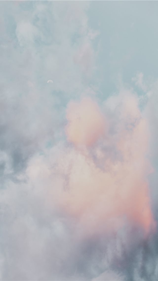 Clouds and moon iPhone wallpaper 