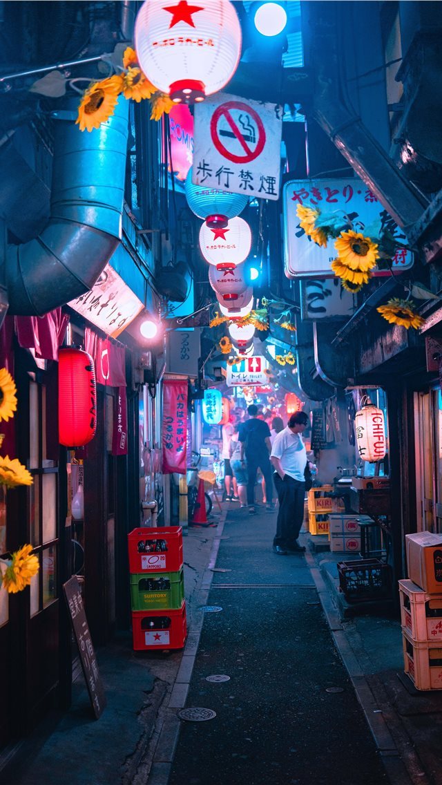 640x1136 Tokyo - cyberpunk iPhone Wallpaper