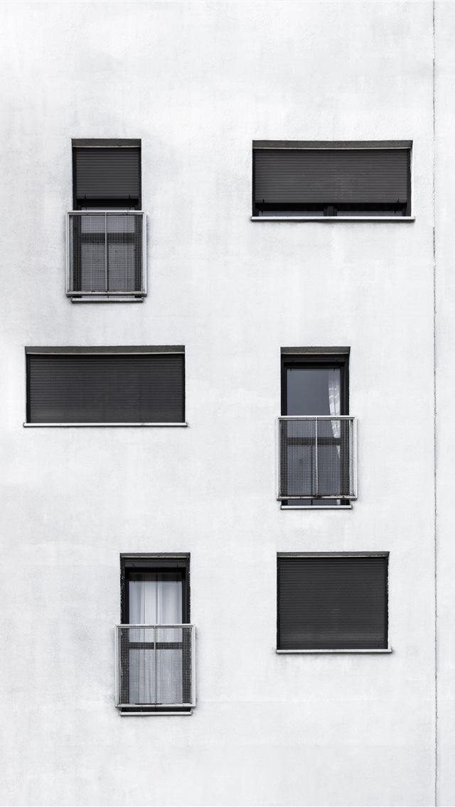 640x1136 Black and white side of a building - curtain iPhone Wallpaper