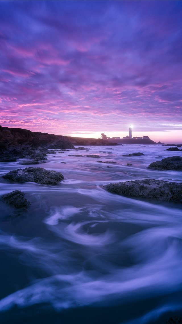 640x1136 Pigeon Point sunrise - cliff iPhone Wallpaper