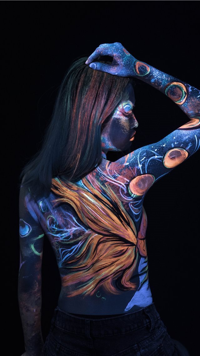 640x1136 Deep sea - neon portrait iPhone Wallpaper