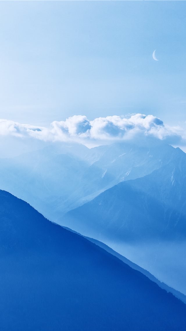 640x1136 Blue moon - misty iPhone Wallpaper