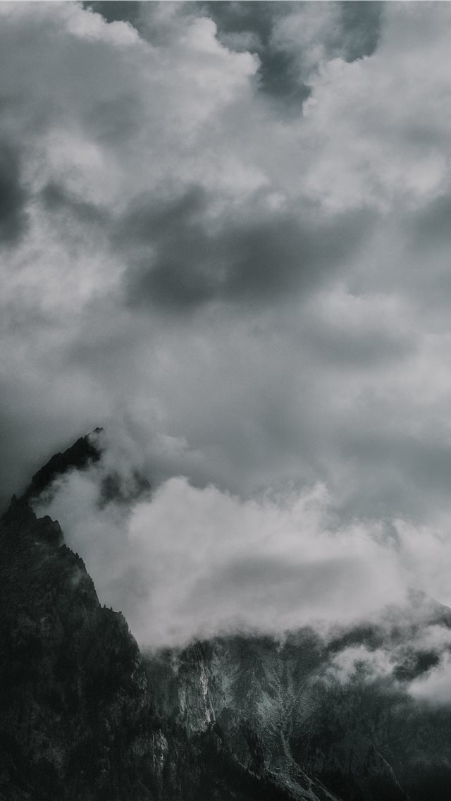 640x1136 Cloudy summit - peak iPhone Wallpaper
