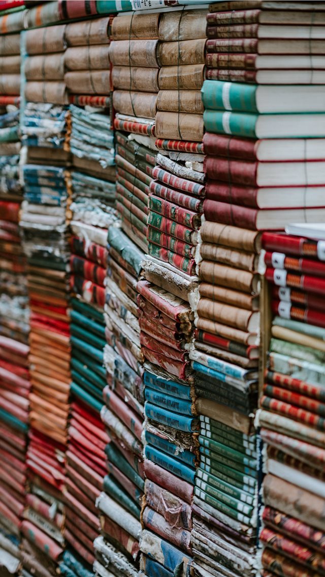 640x1136 Piles of old worn books -  iPhone Wallpaper