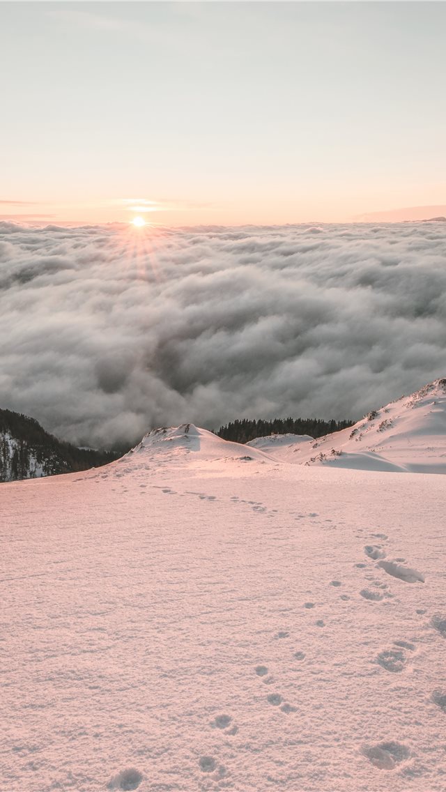 Alpine sunrise iPhone wallpaper 