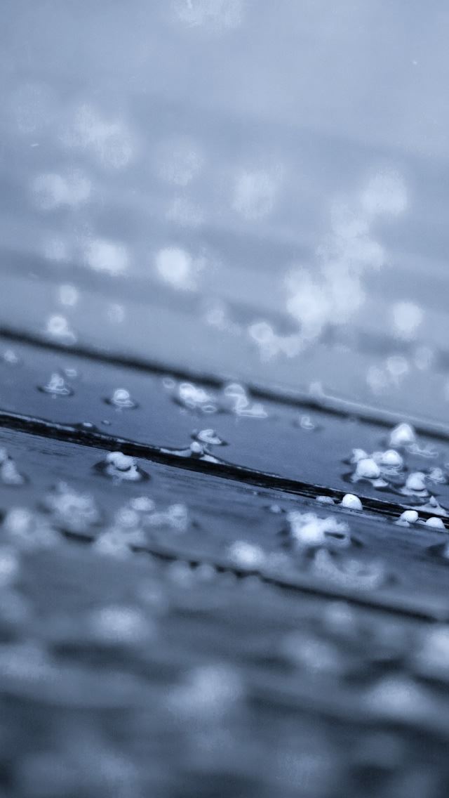 640x1136 Ice Drops - wood iPhone Wallpaper