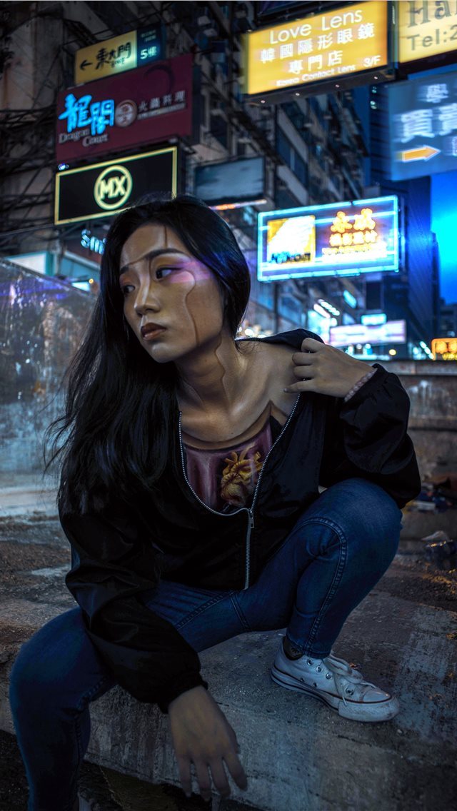 640x1136 ghost in the shell - girl iPhone Wallpaper