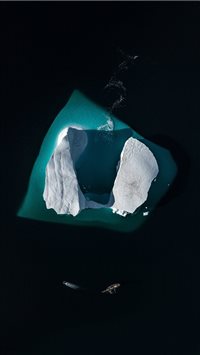 Iceberg in the Arctic  from above wallpaper