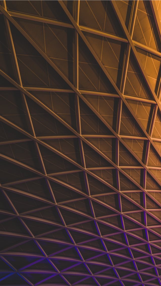 640x1136 Illuminated modern facade - structure iPhone Wallpaper