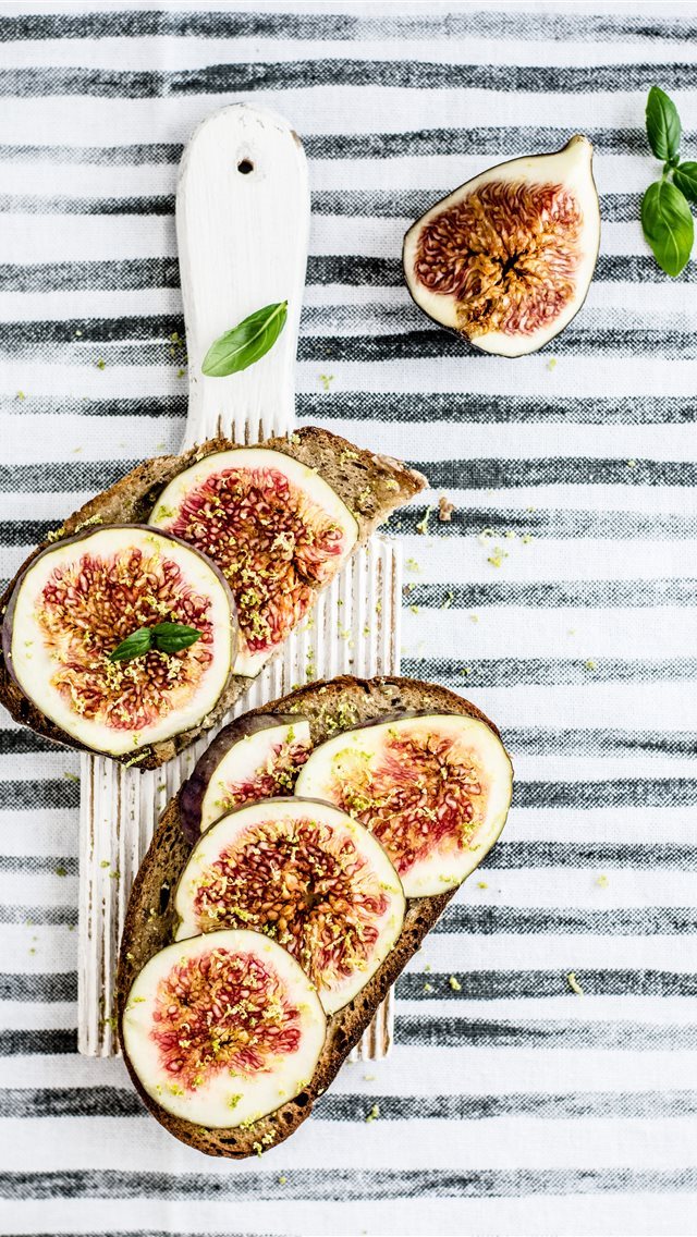 640x1136 Figs on toast - eat iPhone Wallpaper