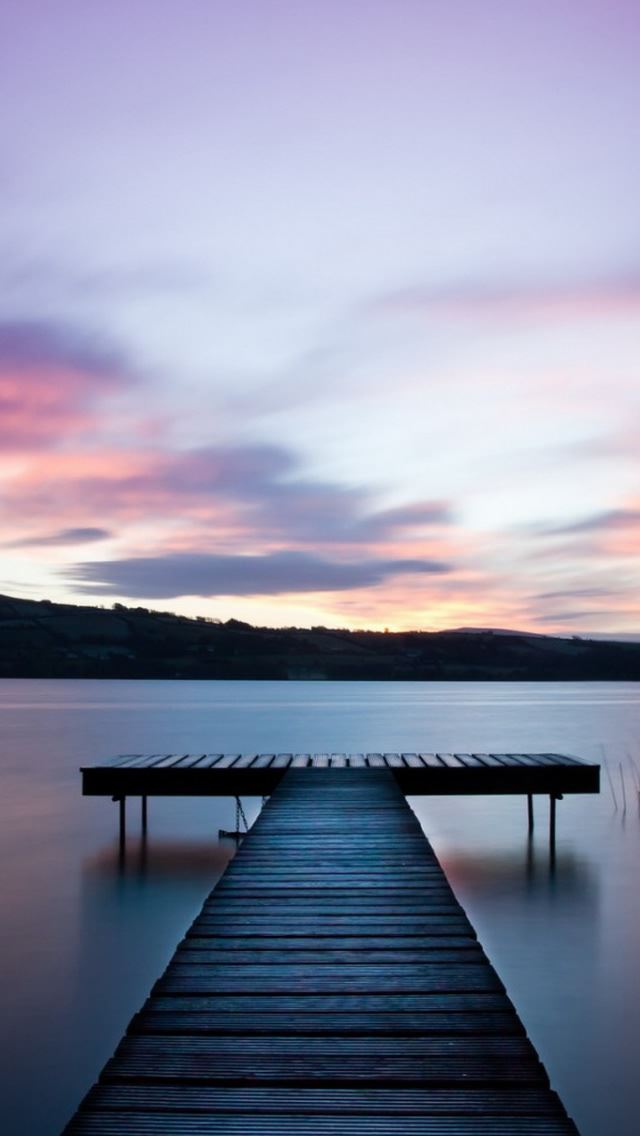 640x1136 Dusk 5 - lake iPhone Wallpaper