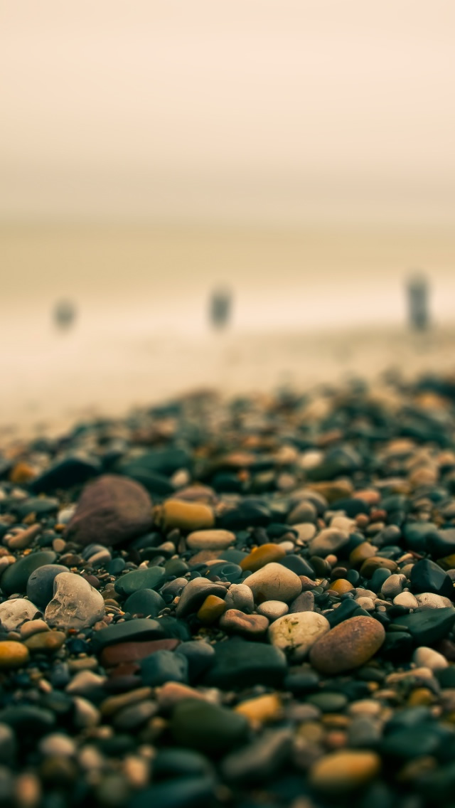 Beach Pebbles Autumn iPhone wallpaper 