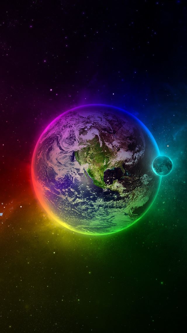 640x1136 Colorful Earth -  iPhone Wallpaper