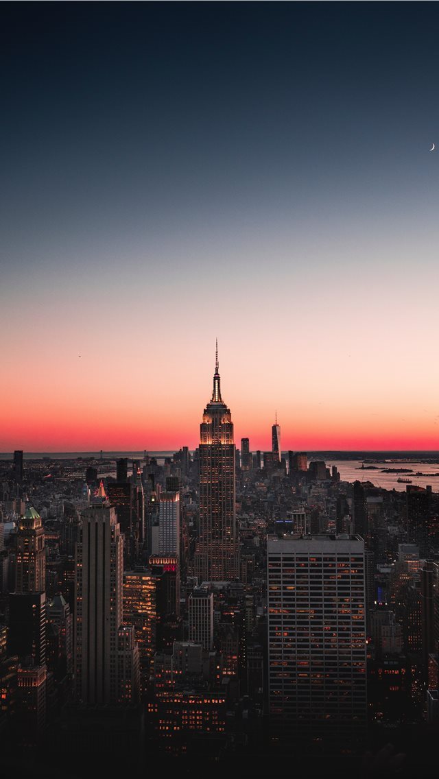 640x1136 The Empire State  Vertically framed  - skyscraper iPhone Wallpaper